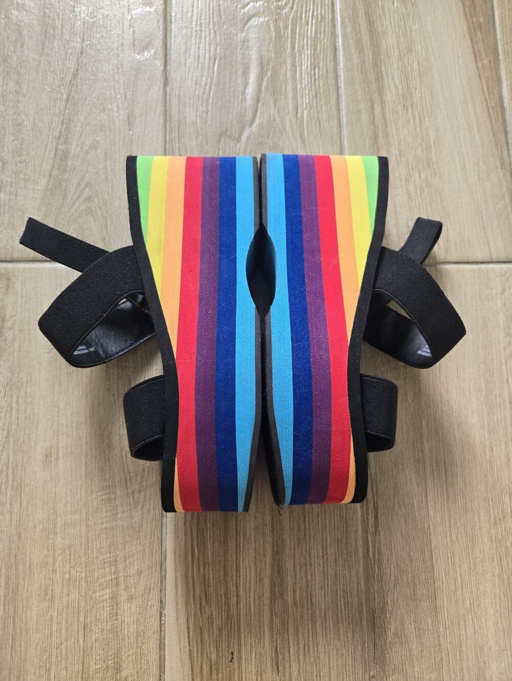 Madden Girl "Keeli" Rainbow Wedge Platform Sandals, 8 - Picture 4 of 13